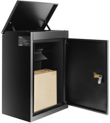 VEVOR Csomagátvevő postaláda számzárral 39x27x52, 2 cm, 15-20 kg terhelhetőség, fekete