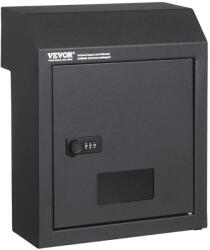 VEVOR Ajtóba építhető postaláda számzárral 305x155x360 mm sötétszürke
