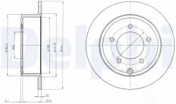 DELPHI Disc Frana Bg4179 Chrysler 200/Sebring Dodge Avenger/Caliber Jeep Compass (BG4179)