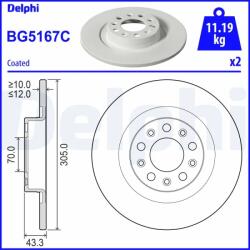 DELPHI Disc Frana Bg5167C Jeep Compass/Renegade (BG5167C)