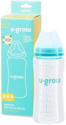 U-GROW Biberon de sticla 260 ml+2 tetine extra, U-Grow (UG0-06BS260) - evelise
