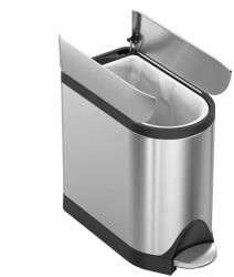 simplehuman Cos de gunoi cu pedala, Simplehuman, Butterfly, 10 litri, 1 compartiment, argintiu (016665) Cos de gunoi