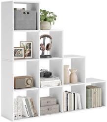 VASAGLE Biblioteca, VASAGLE, 10 compartimente, 130 x 130 x 27 cm, alb (LBC10WTV2) Raft