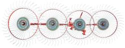 Breckner Germany Grebla tip soare cu 4 rotoare Ø 1400mm, DISTB80 (DISTB80) Grebla