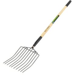 Micul Fermier Furca gunoi grajd, 10 dinti, maner lemn, 1600mm (GF-2449) Furca