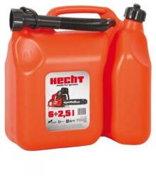 HECHT Canistra dubla HECHT K00085, pentru doua tipuri de combustibil, volum 6 + 2.5 litri, din plastic (K00085)