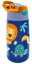 AquaMax Sticlă termos inox AquaMax FILTRO KiDS Jungle, 450 ml, finisaj mat albastru, sistem antipicurare, fără BPA (FL2858-FILTRO-KiDS-JUNGLE)