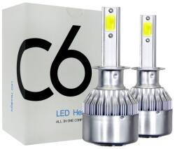 Techstar Set 2 LED-Uri Auto Techstar® C6, H1, 36w, 3800 Lumeni, 6500K, AUTO, 12-24 Volti, COB (SKU2359)