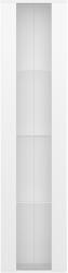 NK Space Vitrină multifuncțională cu perete despărțitor din sticlă, lumină LED cu schimbare de culoare, 40x29x170 cm, Alb (F-NK-N877P296164K) Vitrina