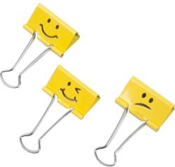 Rapesco Emoji fémcsipeszek, 19 mm, sárga, 20 db/szett