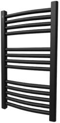 WENTOREX Arcos Central 600/1800 vízteres, ívelt törölközőszárító radiátor (matt fekete - 600 mm) (386561AR60018B) - kontaktor