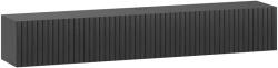 HomCom Mobilier TV suspendat 140cm, suport TV pentru televizoare până la 183 cm, 2 uși rabatabile, 140x25x22cm, negru | Aosom Romania (83B-601V81BK)