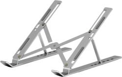  Laptop és tablet állvány, 6 szinten állítható, összecsukható, ezüst, 25, 5x4, 5 cm (ALEAF20240702)