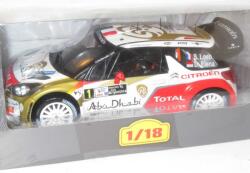 Magazine Models Macheta auto Citroen DS3 WRC Loeb-Elena scara 1: 18 alb rosu si auriu (JPT)