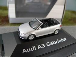 Magazine Models Macheta auto Audi A3 Cabriolet 2008 scara 1: 87 argintiu ambalaj reprezentanta (JPT)