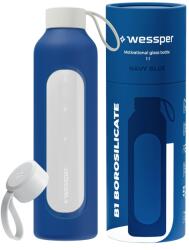 Wessper Sticla de Apa Wessper B1, 1 Litru, Borosilikat, Albastra (97817335)
