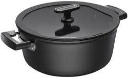 Fiskars Caserola cu capac Fiskars Hard Face, 5L, Negru, Diametru 26 cm (48051751)