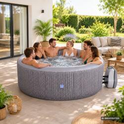 avenli Nice felfújható 6 személyes jakuzzi 204 x 70 cm - Szürke (14196EUV21)