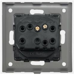 Luxion Intrerupator Simplu Mecanic LUXION cu Rama din Sticla Alb (LX-MP001GF-W)