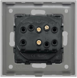 Luxion Intrerupator Simplu Cap Scara Mecanic LUXION cu Rama din Sticla Gri (LX-MP002GF-GY)