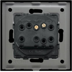 Luxion Buton de Sonerie Mecanic LUXION cu Rama din Sticla Negru (LX-MP008GF-B)