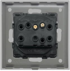 Luxion Intrerupator Simplu Mecanic LUXION cu Rama din Sticla Gri (LX-MP001GF-GY)