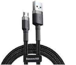 Baseus CAFULE adatkábel (USB - microUSB, 1.5A, gyorstöltő, 200cm, törésgátló) SZÜRKE/FEKETE (CAMKLF-CG1)