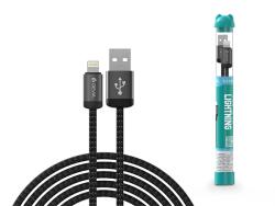 DEVIA ST101708 Gracious Tube USB/Lightning 1m-es fekete adat-és töltőkábel (ST101708) - elvo