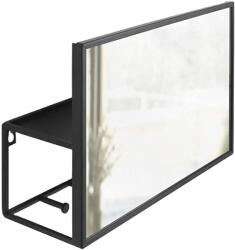 Umbra Organizator de perete cu oglindă și agățători Umbra - Cubiko, negru (UMBRA 1012828-040) Raft