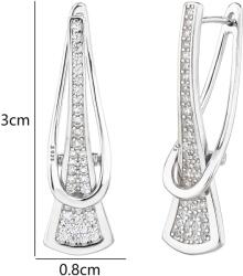 DRESCHER Jewellery Elegáns cirkónia köves áttört mintás francia kapcsos fülbevaló