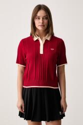 Adidas polo tricotat pentru femei cu vâscoză Cable Knit 9BY2-PODZZ1_33X (KR7060)