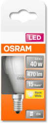 OSRAM Star LED fényforrás (izzó) kisgömb forma matt búra, E14 foglalat, 4, 9 W, 470lm, 2700K meleg fehér ( 4058075431096 ) (4058075431096)