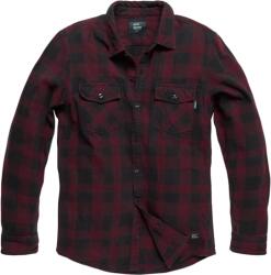 Vintage Industries Globe nehézsúlyú flanel ing, bordó kockás