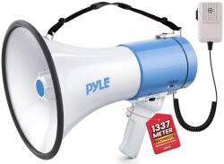 Pyle PMP50 50W Megafon Szirénával és Mikrofonnal - Hordozható Kézi Hangszóró, 200m Hatótávolság, Kültéri Sport és Biztonsági Használatra (PMP50)