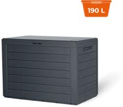 Prosperplast WOODEBOX tárolódoboz, 190L, 78x44x55 cm, antracit Prosperplast