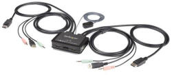  2 Port Displayport Kvm Switch Kvm Switch - Os Independent (sv211dpua4k)