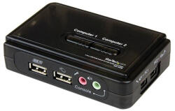  2 Port Usb Kvm Switch W/ Audio In (sv211kusb)
