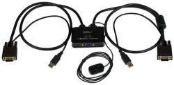  2port Cable Kvm With Vga Usb And Remote Switch Button (sv211usb)