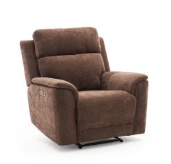  Elektromos relax fekvőfotel, barna zsenilia szövet (JN-D8013A51)