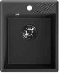 Laveo SPH_710Y - Laveo HUB egymedencés 394X485 gránit mosogató fekete (SPH_710Y)
