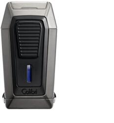 Colibri Quantum Gunmetal, tripla szúrólángos szivar öngyújtó beépített ék vágóval - sötétszürke (C-LI970C3)