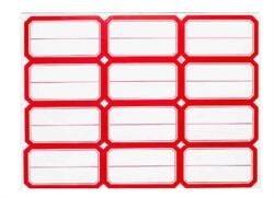 Füzetcimke egyszin 16db/ív 12x19, 5cm/ív 2, 5x4, 8cm/db