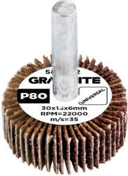GRAPHITE Csapos lamellás korong 30x15x6mm, P80 (58T402)