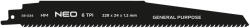 NEO TOOLS Orrfűrészlap, HM, 228x24x1.25mm, 6TPI (58-034) - storeplace
