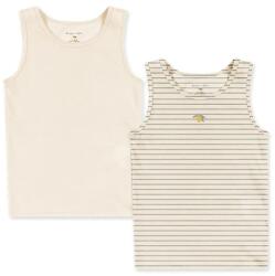 Konges Sløjd gyerek fehérneműs top pamut elasztánnal BASIC 2 PACK TANKTOP GOTS - bézs 98