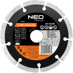 NEO TOOLS Gyémánt vágókorong 125mm szegmenses (57-617) - storeplace
