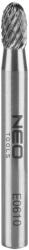 NEO TOOLS Keményfém marófej, turbómaró, E csepp, ovális, 6x10mm, szár méret 6x45mm (55-363) - storeplace