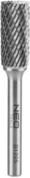 NEO TOOLS Keményfém marófej, turbómaró, B, hengeres, frontélezéssel, 12x25mm, szár méret 6x45mm (55-358) - storeplace