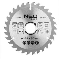 NEO TOOLS Körfűrészlap keményfém fogakkal, 165x30mm, 30 fog (57-652) - storeplace