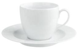 Porland Ceasca espresso cu farfurioara, portelan, 80ml, Alb - Porland (04A+P000750)